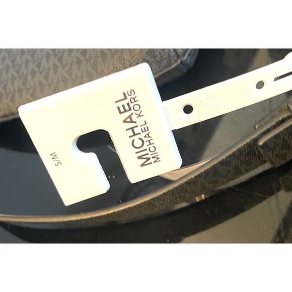 New Michael Kors Fanny Pack Logo Waist Belt Bag Brown Top Zip Closure S/M - Picture 8 of 9